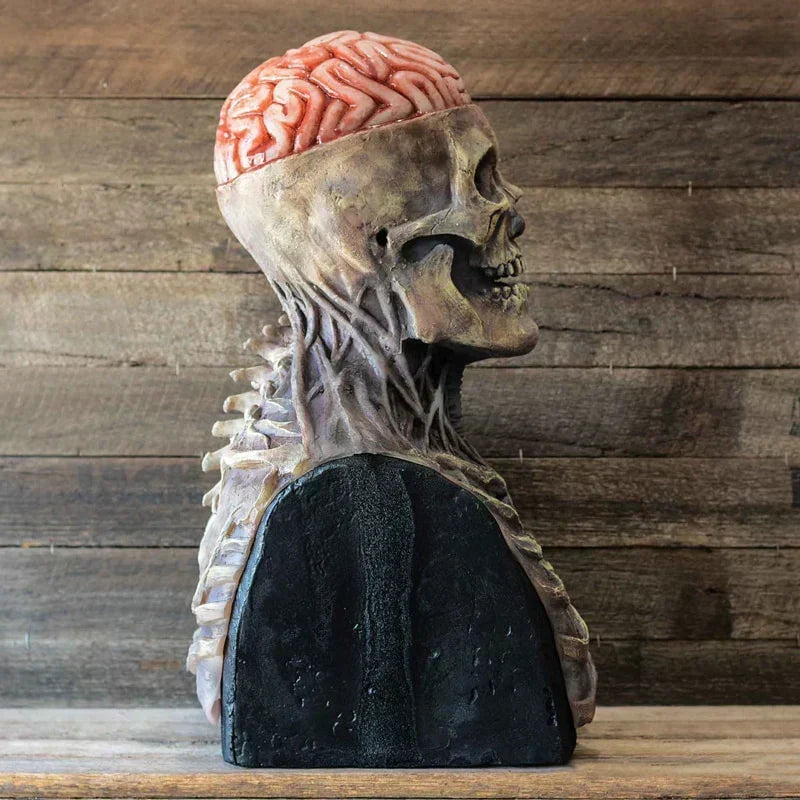 Realistic Skeleton Halloween Mask with Latex Construction and Optional Hat