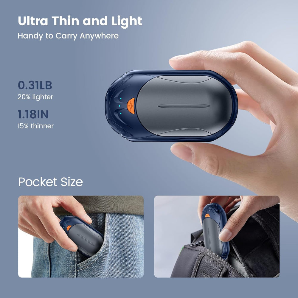 Rechargeable Electric Hand Warmers Dual Pack Portable Pocket Heating Set