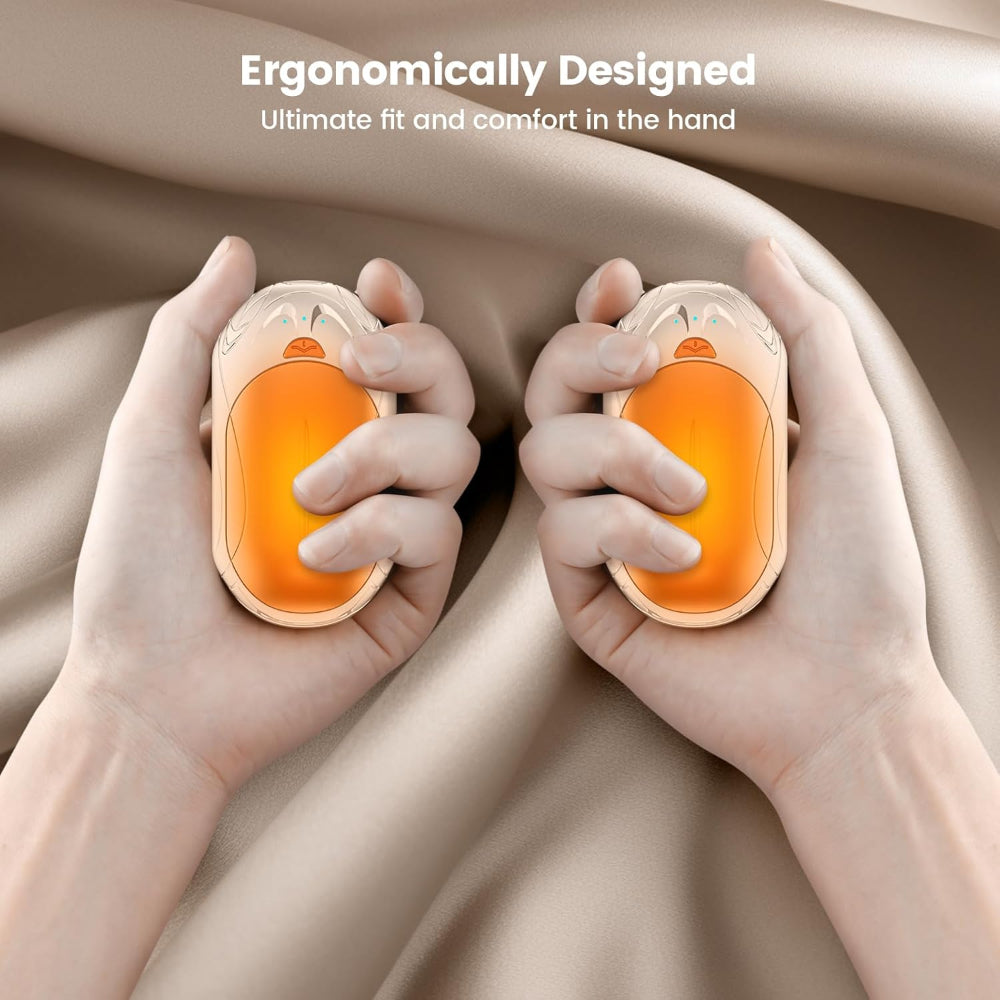Rechargeable Electric Hand Warmers Dual Pack Portable Pocket Heating Set