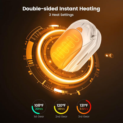 Rechargeable Electric Hand Warmers Dual Pack Portable Pocket Heating Set