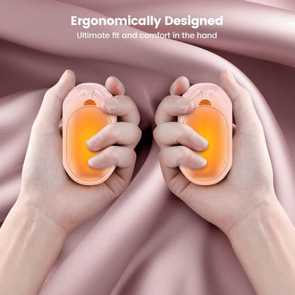 Rechargeable Electric Hand Warmers Dual Pack Portable Pocket Heating Set