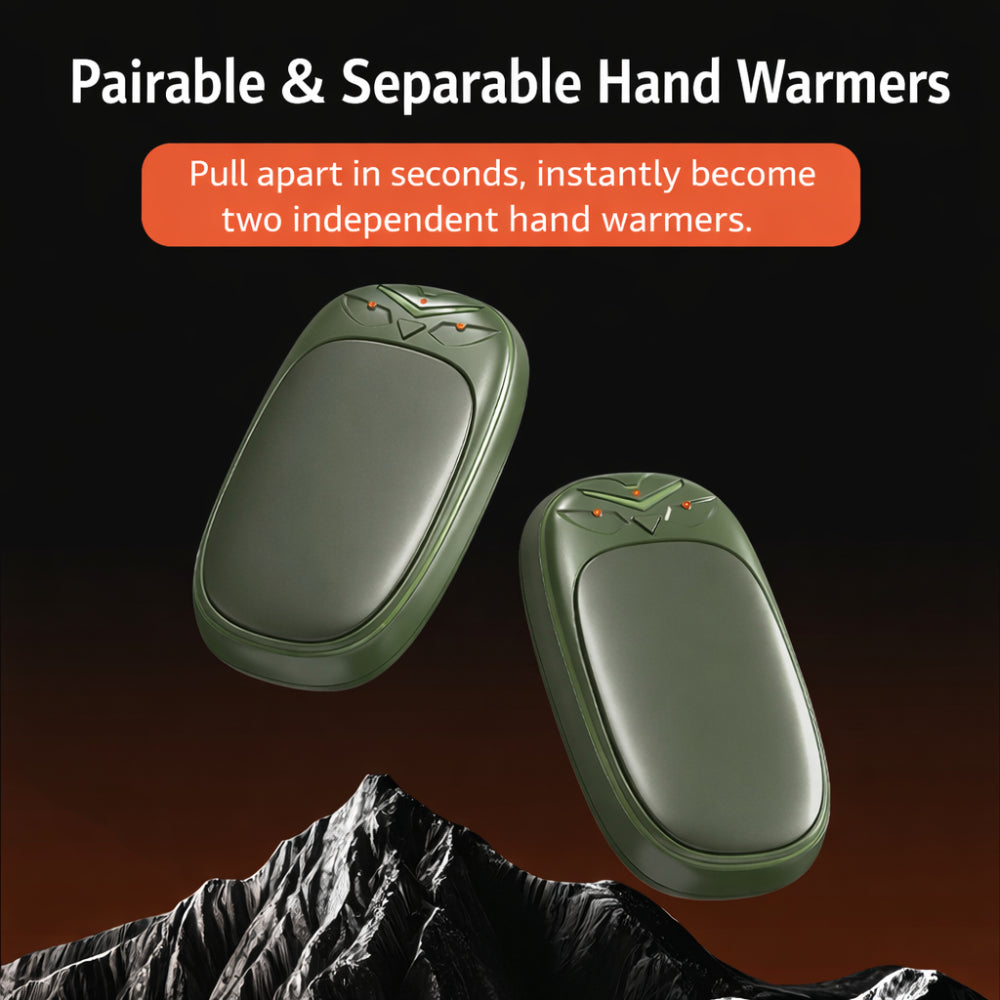 Rechargeable Electric Hand Warmers Dual Pack Portable Pocket Heating Set