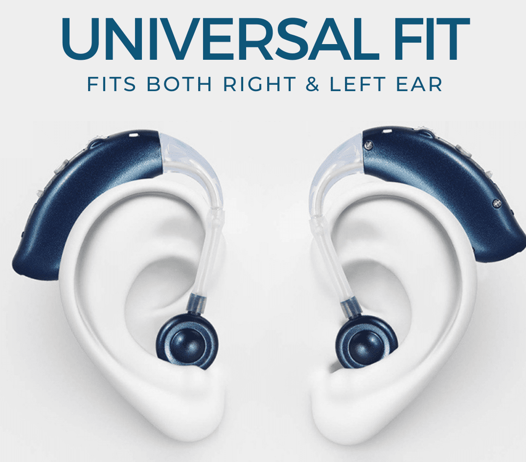 Rechargeable Hearing Aid with Adjustable Volume and 48-Hour Battery Life