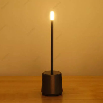 Rechargeable LED Table Lamp with Stepless Dimming and Crystal Shade