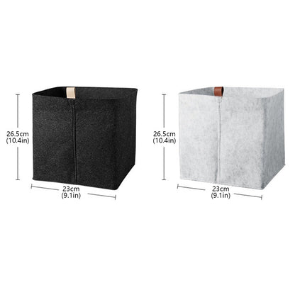 Rectangular Felt Storage Baskets with Foldable Rim