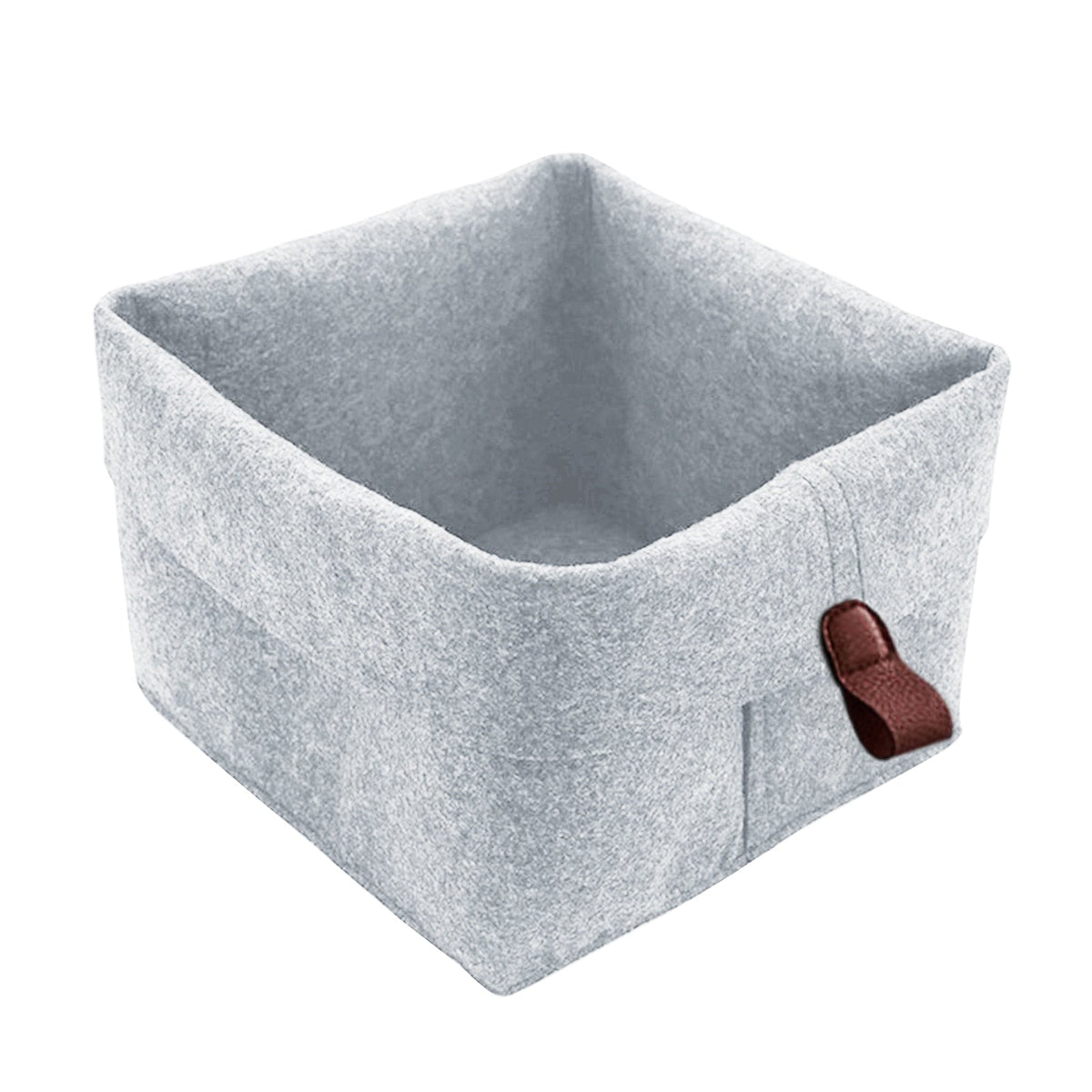 Rectangular Felt Storage Baskets with Foldable Rim