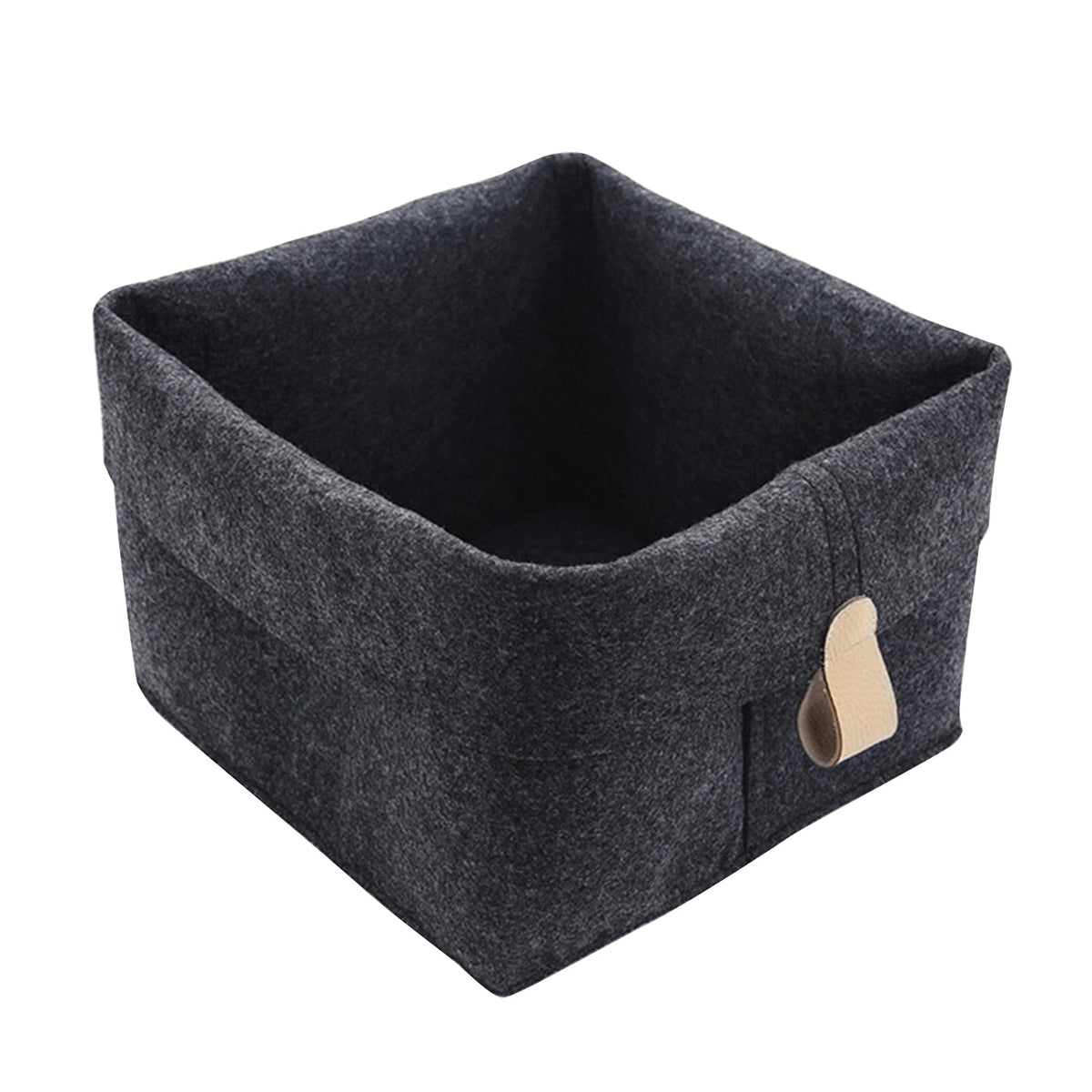Rectangular Felt Storage Baskets with Foldable Rim