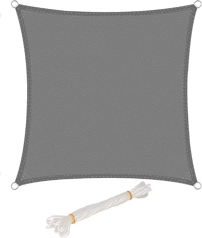Rectangular Sun Shade Sail with Reinforced Corners and Fixing Rope