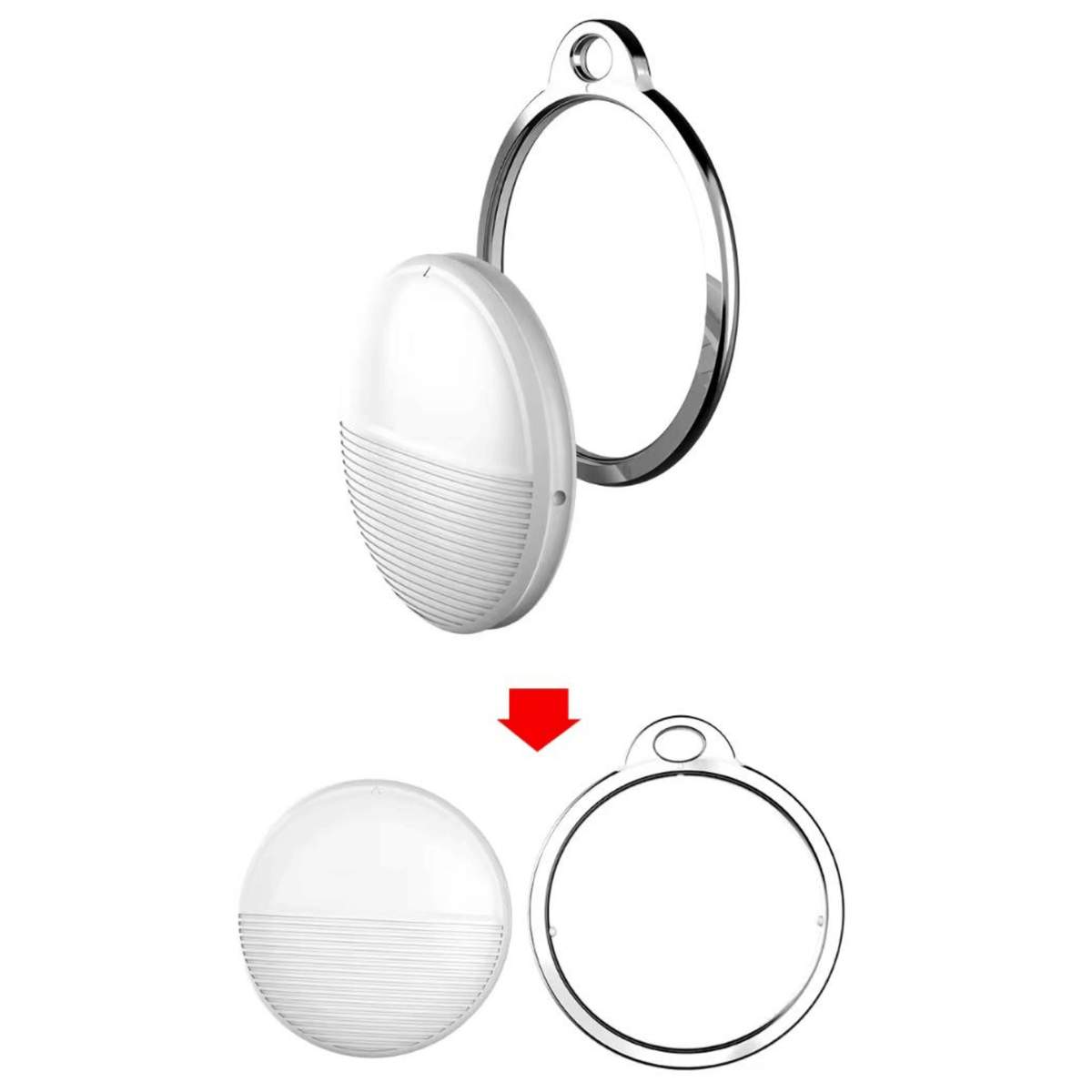 Reflective Cat Collar with Bluetooth Pet Tracker Holder and Adjustable Fit