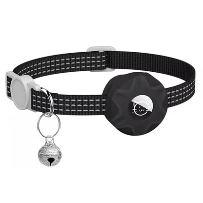 Reflective Cat Collar with Bluetooth Pet Tracker Holder and Adjustable Fit