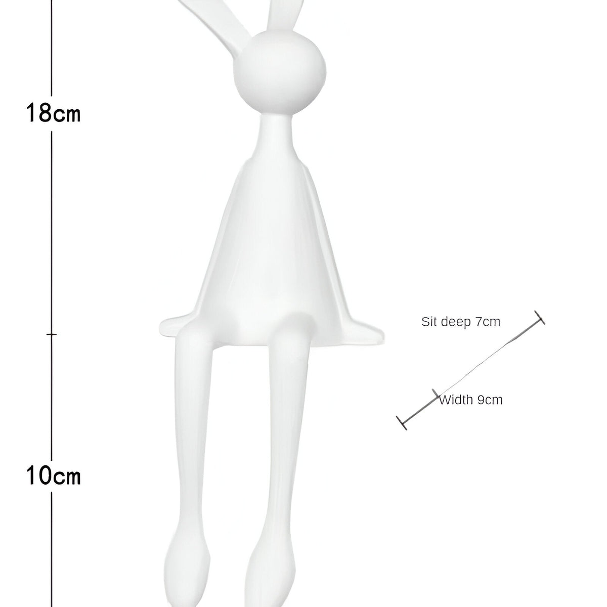 ResinLux Modern Easter Bunny Decor Sitting Rabbit Ornament for Stylish Home Display