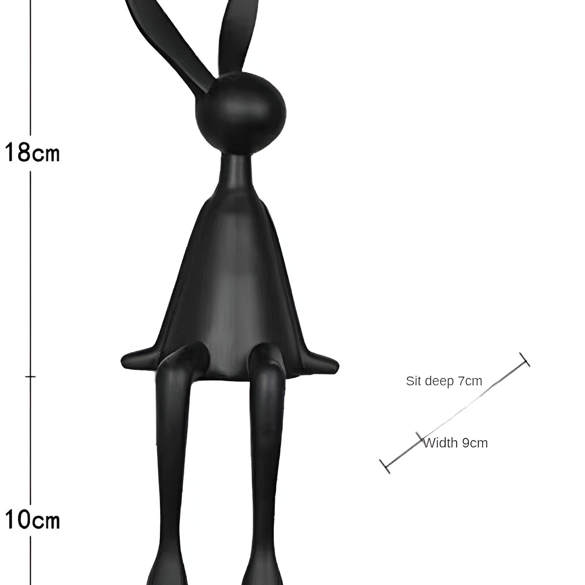 ResinLux Modern Easter Bunny Decor Sitting Rabbit Ornament for Stylish Home Display