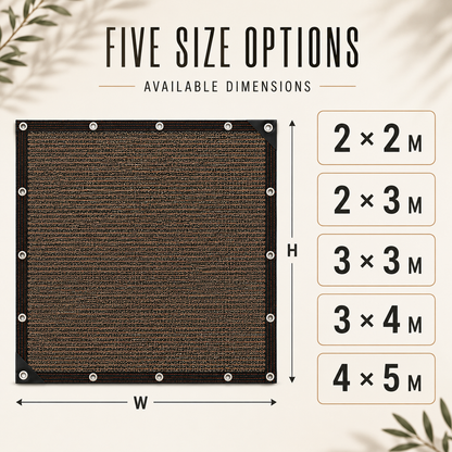 Retractable Side Shade Panel with Reinforced Edges for Outdoor Privacy