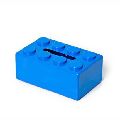 Retro Block Design Tissue Box Cover in ABS Plastic for Living Room Office and Bathroom