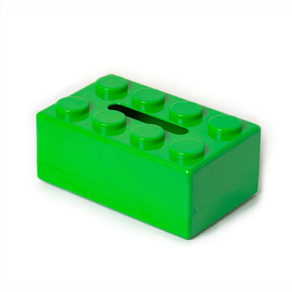 Retro Block Design Tissue Box Cover in ABS Plastic for Living Room Office and Bathroom