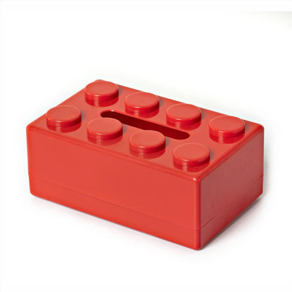 Retro Block Design Tissue Box Cover in ABS Plastic for Living Room Office and Bathroom
