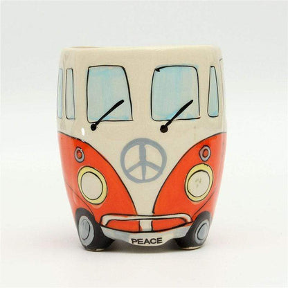 Retro Hippie Bus Ceramic Coffee Mug with Colourful Vintage Design