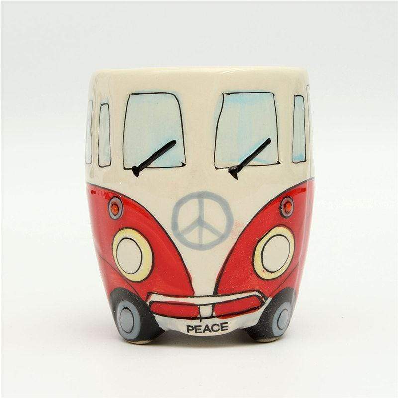 Retro Hippie Bus Ceramic Coffee Mug with Colourful Vintage Design