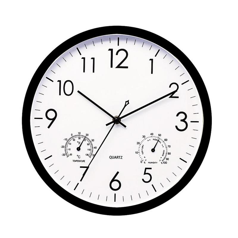 Retro Outdoor Garden Clock with Temperature and Humidity Gauge