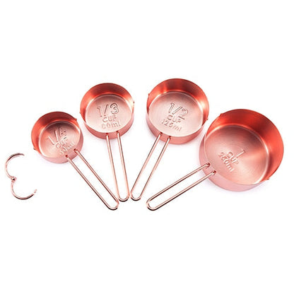 Rose Gold Stainless Steel Measuring Cup and Spoon Set