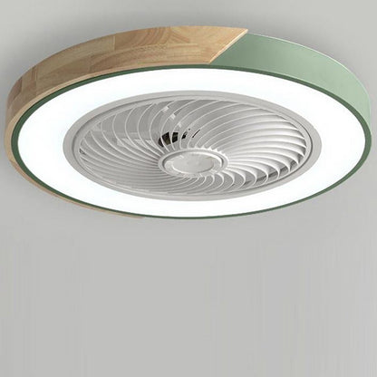 Round Blade-Free LED Ceiling Fan with Remote Control and Quiet Operation