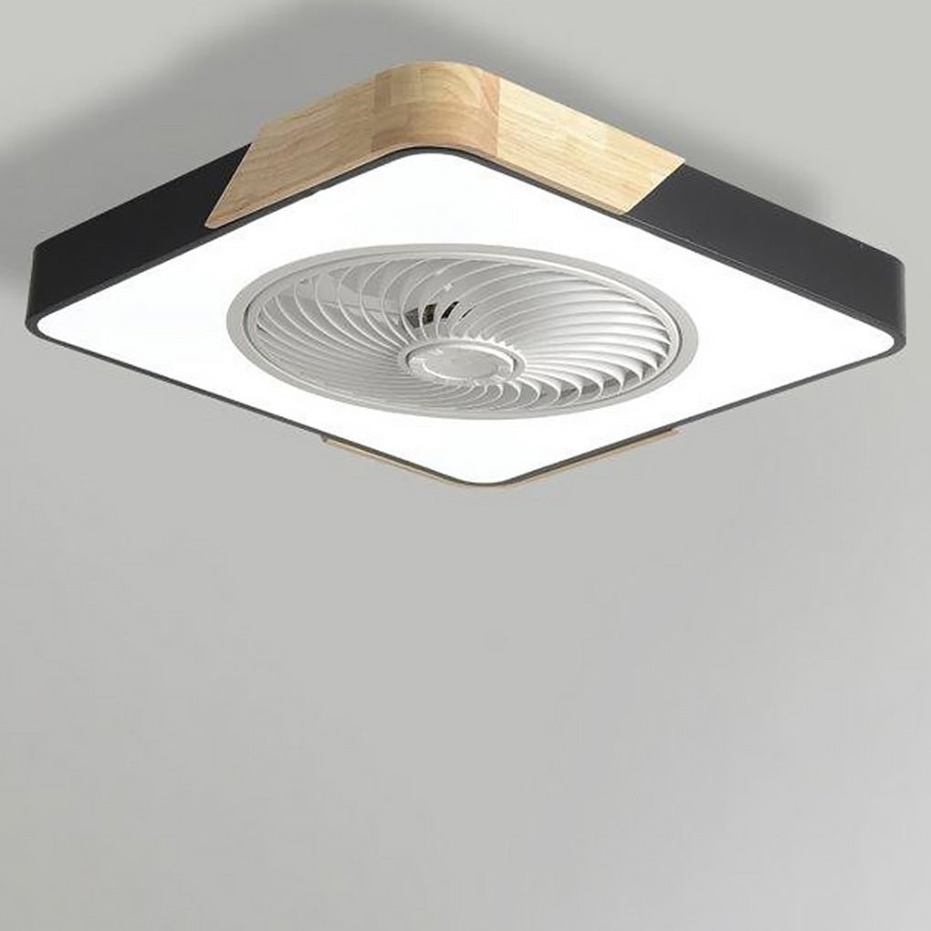 Round Blade-Free LED Ceiling Fan with Remote Control and Quiet Operation