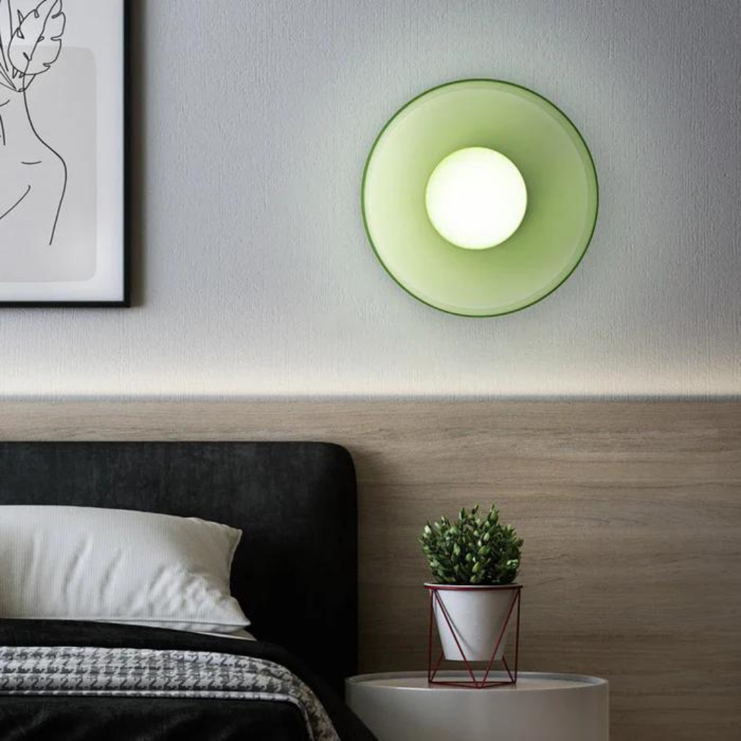 Round Glass Ceiling Lamp with Colour Options and G9 Light Fitting