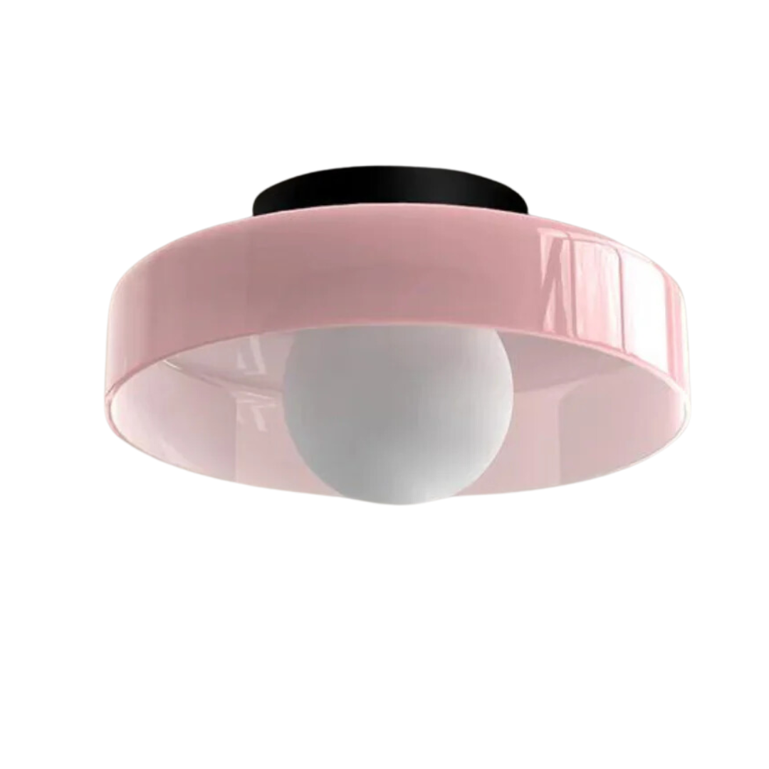 Round Glass Ceiling Lamp with Colour Options and G9 Light Fitting