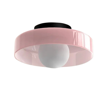 Round Glass Ceiling Lamp with Colour Options and G9 Light Fitting