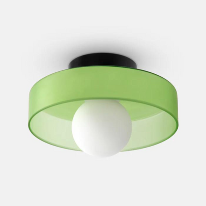 Round Glass Ceiling Lamp with Colour Options and G9 Light Fitting