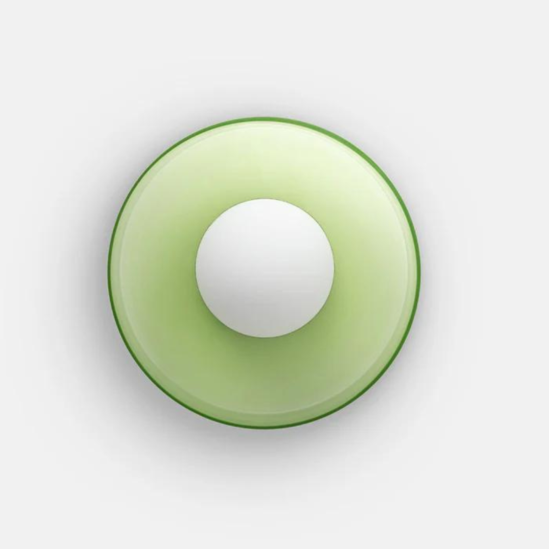 Round Glass Ceiling Lamp with Colour Options and G9 Light Fitting