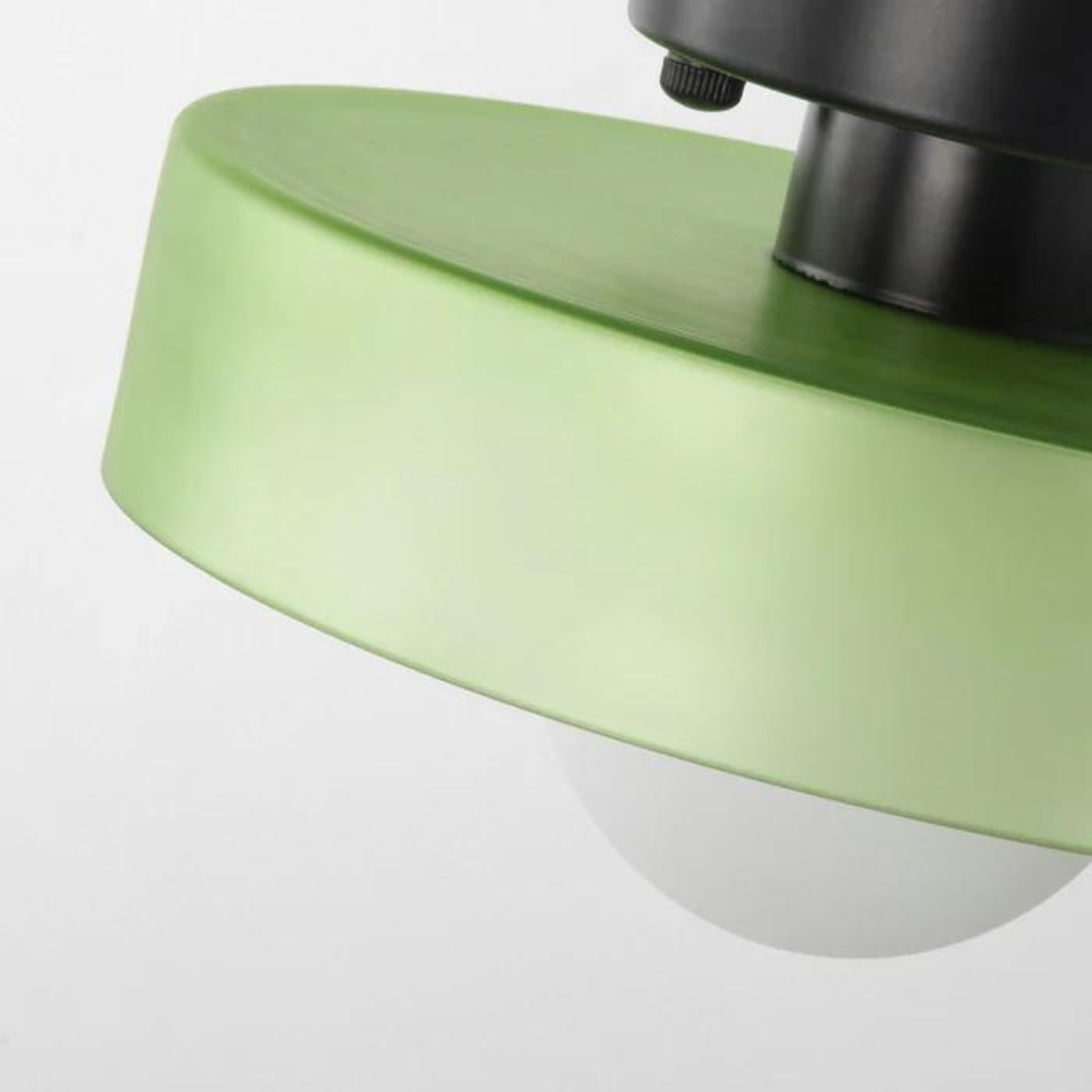 Round Glass Ceiling Lamp with Colour Options and G9 Light Fitting