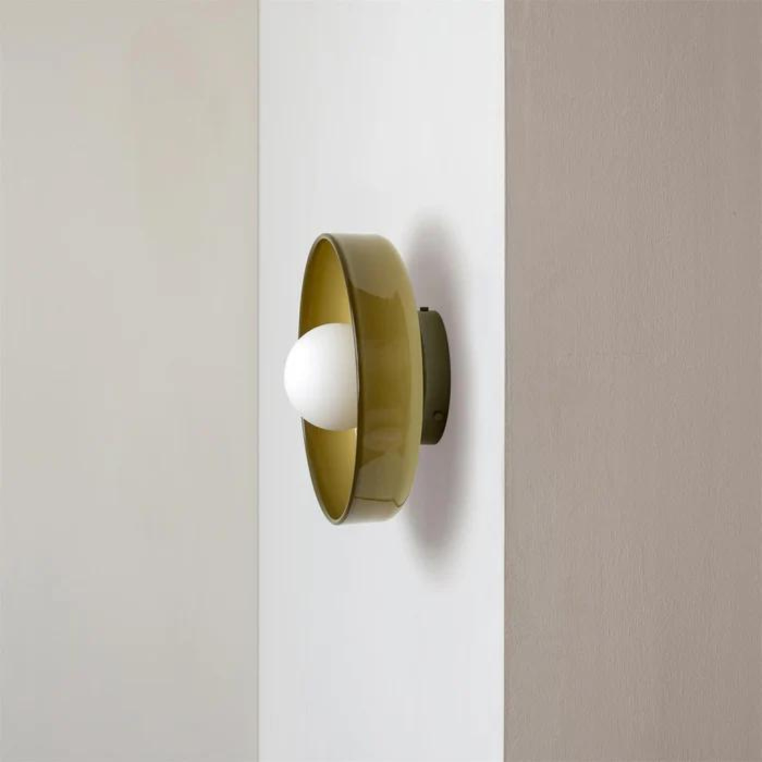 Round Glass Ceiling Lamp with Colour Options and G9 Light Fitting