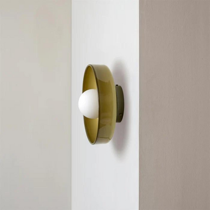 Round Glass Ceiling Lamp with Colour Options and G9 Light Fitting