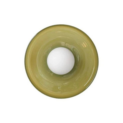 Round Glass Ceiling Lamp with Colour Options and G9 Light Fitting