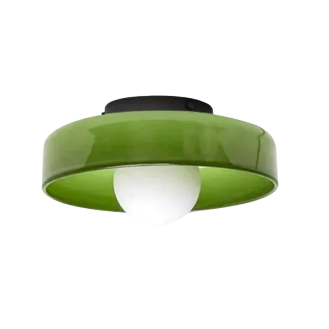 Round Glass Ceiling Lamp with Colour Options and G9 Light Fitting