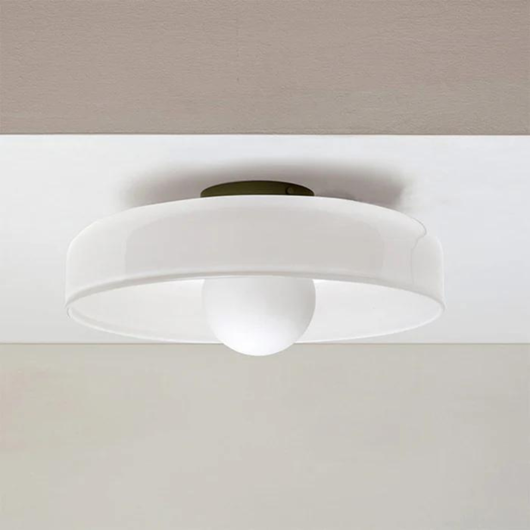 Round Glass Ceiling Lamp with Colour Options and G9 Light Fitting