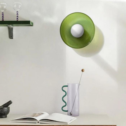 Round Glass Ceiling Lamp with Colour Options and G9 Light Fitting
