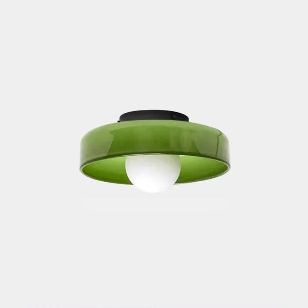 Round Glass Ceiling Lamp with Colour Options and G9 Light Fitting