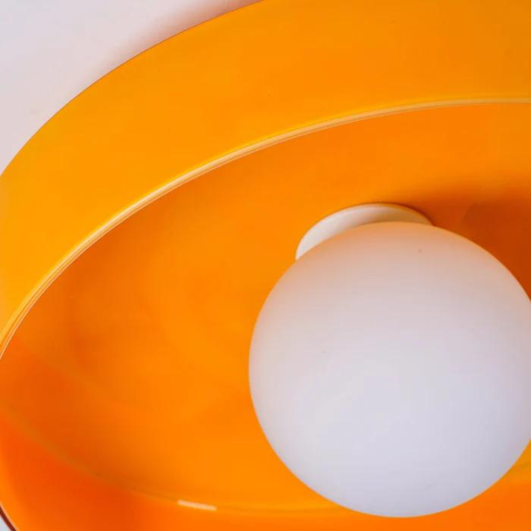 Round Glass Ceiling Lamp with Colour Options and G9 Light Fitting