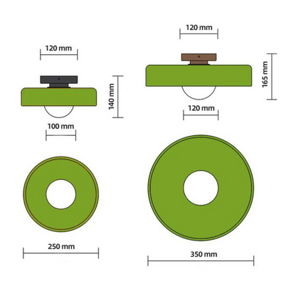 Round Glass Ceiling Lamp with Colour Options and G9 Light Fitting