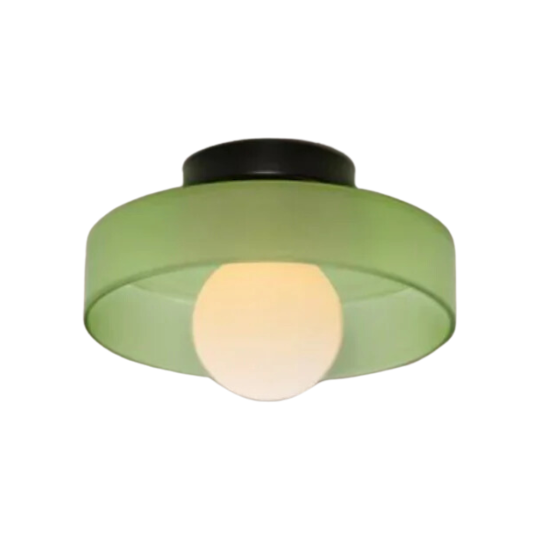 Round Glass Ceiling Lamp with Colour Options and G9 Light Fitting