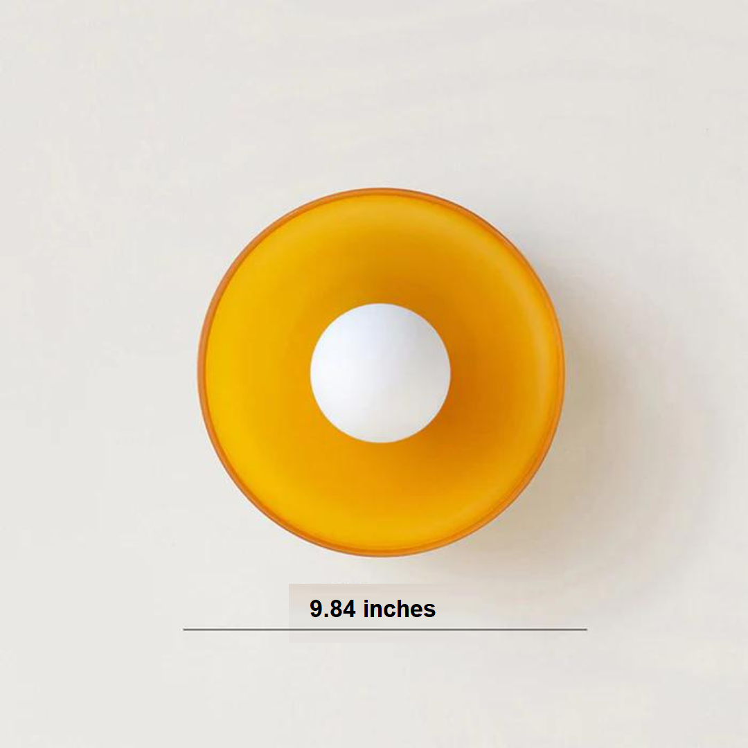 Round Glass Ceiling Lamp with Colour Options and G9 Light Fitting