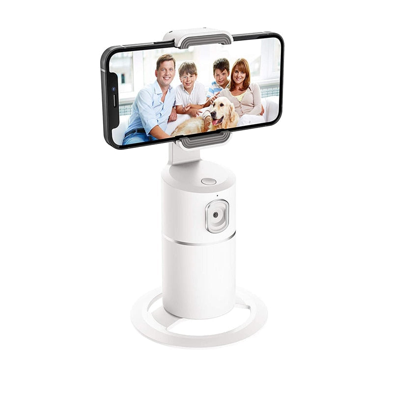 Smart Auto Tracking Tripod Phone Holder with 360 Degree Face Tracking Built In Stabilizer