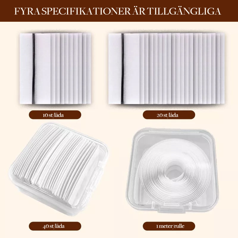 Self-Adhesive Reusable Eyelashes with Flexible Strip for Easy Application