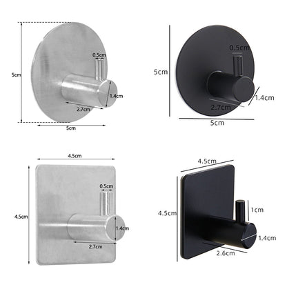 Self-Adhesive Stainless Steel Hook for Bathroom, Kitchen and Home Organisation
