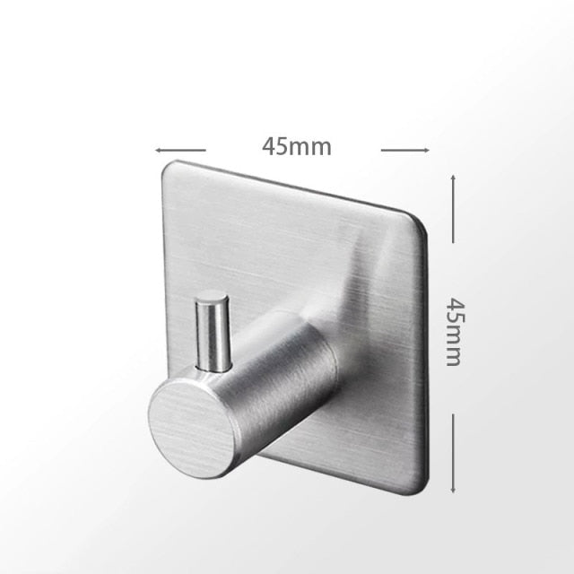 Self-Adhesive Stainless Steel Hook for Bathroom, Kitchen and Home Organisation