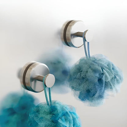 Self-Adhesive Stainless Steel Shower Hooks with Vacuum-Lock Mounting