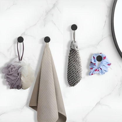 Self-Adhesive Stainless Steel Shower Hooks with Vacuum-Lock Mounting