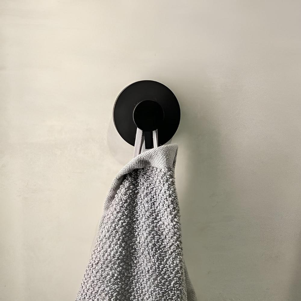 Self-Adhesive Stainless Steel Shower Hooks with Vacuum-Lock Mounting